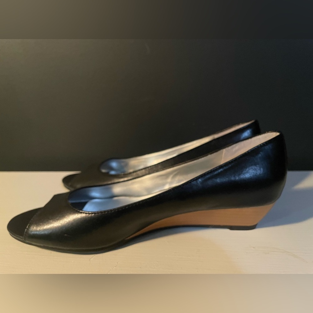 Rampage Isabelle Peep Toe Wood Wedges 8.5 New in Box
